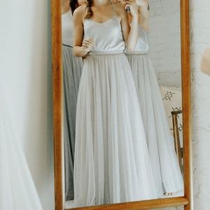 Revelry Skylar Tulle Skirt in Antique Grey